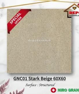 NIRO GNC 01 STARK BEIGE 60x60 Kw 2